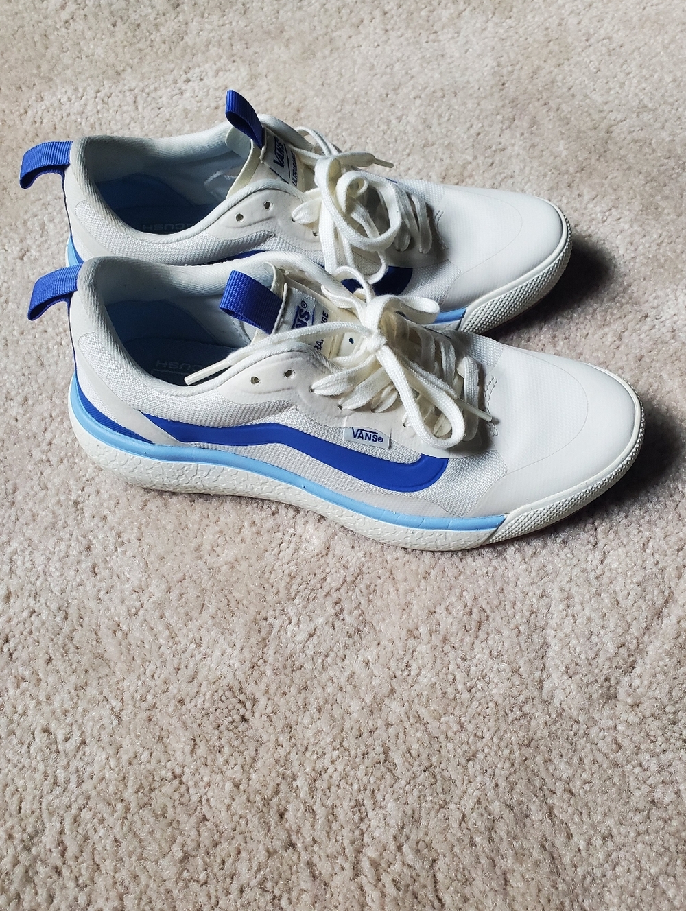 Vans Women’s Ultra Range White & Blue Sneakers EUC 7.5 - Picture 8 of 10